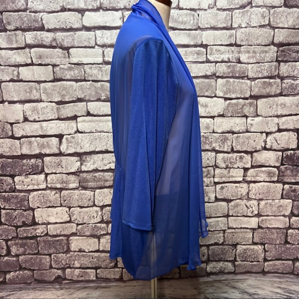 Chico's Travelers NWT Blue No Close Jacket Size XL - Picture 8 of 9